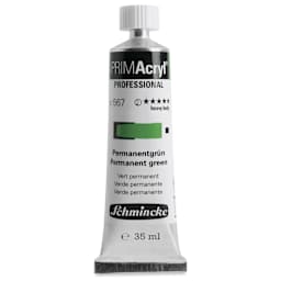 Schmincke Primacryl Professional Acrylic Paint - Permanent Green, 35 ml Tube