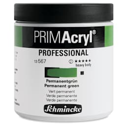 Schmincke Primacryl Professional Acrylic Paint - Permanent Green, 237 ml Jar