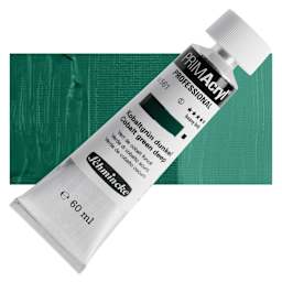 Schmincke Primacryl Professional Acrylic Paint - Cobalt Green Deep, 60 ml Tube and swatch