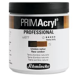 Schmincke Primacryl Professional Acrylic Paint - Raw Umber, 237 ml Jar