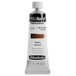 Schmincke Primacryl Professional Acrylic Paint - Sienna, 35 ml Tube