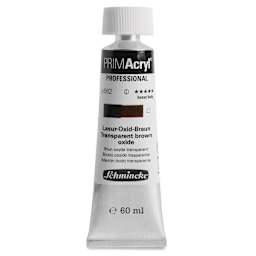Schmincke Primacryl Professional Acrylic Paint - Transparent Brown Oxide, 60 ml Tube