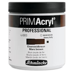 Schmincke Primacryl Professional Acrylic Paint - Mars Brown, 237 ml Jar