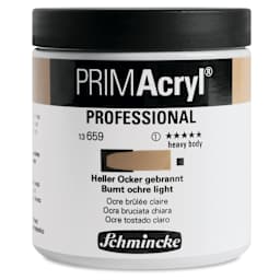 Schmincke Primacryl Professional Acrylic Paint - Burnt Ochre Light, 237 ml Jar