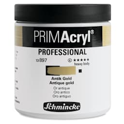 Schmincke Primacryl Professional Acrylic Paint - Antique Gold, 237 ml Jar