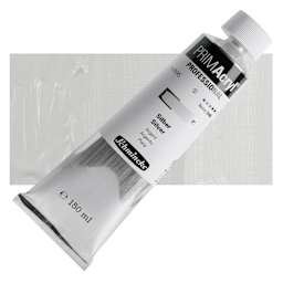 Schmincke Primacryl Professional Acrylic Paint - Silver, 150 ml Tube and swatch