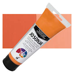 Chroma's Jo Sonja Color Trends Acrylic Paint - Tiger Lily - Tube and Swatch