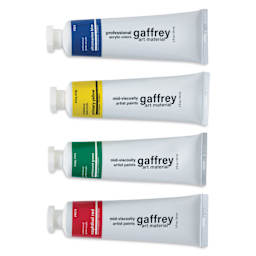 Colors in the Gaffrey Art Material Standard Body Acrylic Paints - Set of 4, Essential Colors