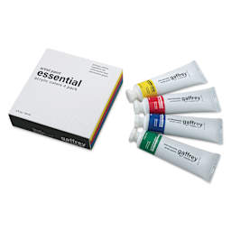 Gaffrey Art Material Standard Body Acrylic Paints - Set of 4, Essential Colors, 59 ml Tube