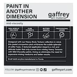 Gaffrey Art Material Standard Body Acrylic Paints - Set of 4, Pastel Colors, 59 ml Tube back of package
