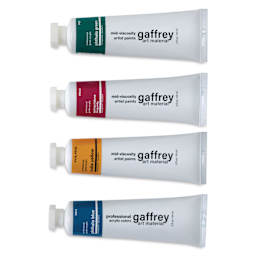 Included colors in the Gaffrey Art Material Standard Body Acrylic Paints - Set of 4, Vivid Colors