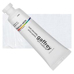 Gaffrey Art Material Standard Body Acrylic Paint - Titanium White, 59 ml tube and swatch