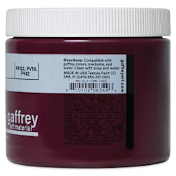 Gaffrey Art Material Standard Body Acrylic Paint - Alizarin Crimson, 473 ml jar side view