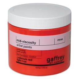 Gaffrey Art Material Standard Body Acrylic Paint - Cadmium Red Light Hue, 473 ml jar