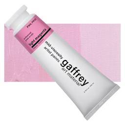 Gaffrey Art Material Standard Body Acrylic Paint - Light Magenta, 200 ml tube and swatch
