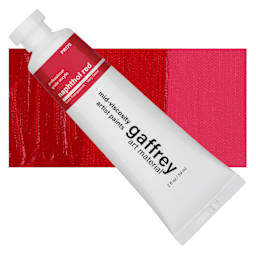 Gaffrey Art Material Standard Body Acrylic Paint - Naphthol Red, 59 ml tube and swatch