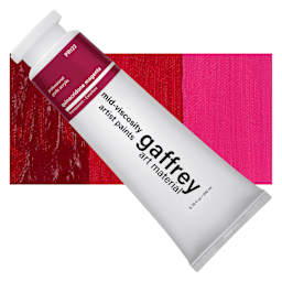Gaffrey Art Material Standard Body Acrylic Paint - Quinacridone Magenta, 200 ml tube and swatch