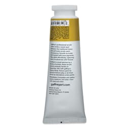 Gaffrey Art Material Standard Body Acrylic Paint - Yellow Ochre, 200 ml tube back