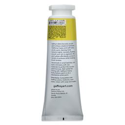 Gaffrey Art Material Standard Body Acrylic Paint - Bismuth Yellow, 200 ml tube back