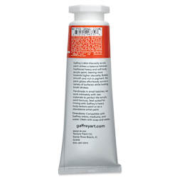 Gaffrey Art Material Standard Body Acrylic Paint - Pyrrole Orange, 200 ml tube back