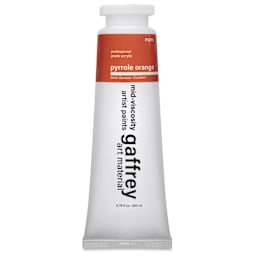 Gaffrey Art Material Standard Body Acrylic Paint - Pyrrole Orange, 200 ml tube