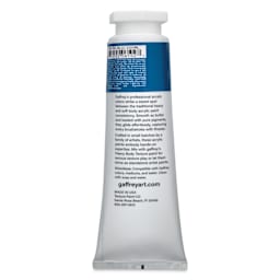 Gaffrey Art Material Standard Body Acrylic Paint - Phthalo Blue, 200 ml tube back