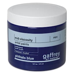 Gaffrey Art Material Standard Body Acrylic Paint - Phthalo Blue, 473 ml jar