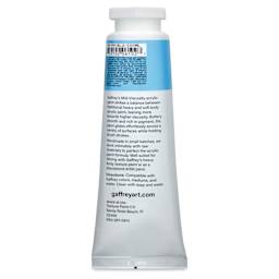 Gaffrey Art Material Standard Body Acrylic Paint - Light Phthalo Blue, 200 ml tube back