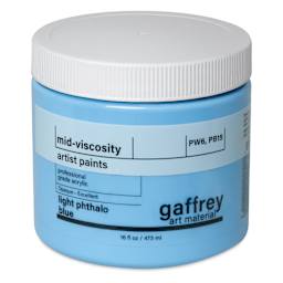 Gaffrey Art Material Standard Body Acrylic Paint - Light Phthalo Blue, 473 ml jar