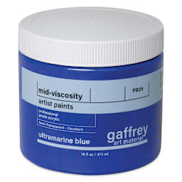 Gaffrey Art Material Standard Body Acrylic Paint - Ultramarine Blue, 473 ml jar