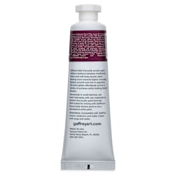 Gaffrey Art Material Standard Body Acrylic Paint - Quinacridone Violet, 59 ml tube back
