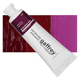Gaffrey Art Material Standard Body Acrylic Paint - Quinacridone Violet, 59 ml tube and swatch