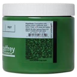 Gaffrey Art Material Standard Body Acrylic Paint - Chromium Green Oxide, 473 ml jar side view