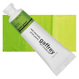 Gaffrey Art Material Standard Body Acrylic Paint - Kermit Green, 59 ml tube and swatch