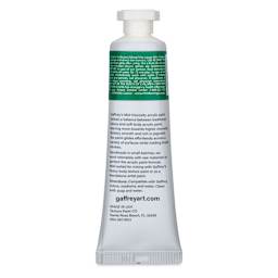 Gaffrey Art Material Standard Body Acrylic Paint - Permanent Green, 59 ml tube back
