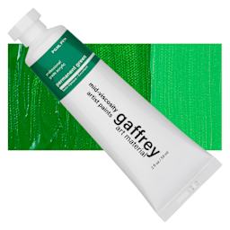 Gaffrey Art Material Standard Body Acrylic Paint - Permanent Green, 59 ml tube and swatch