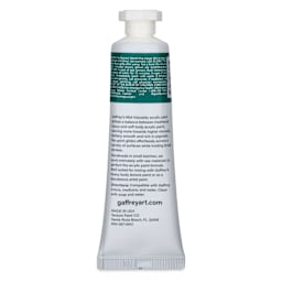 Gaffrey Art Material Standard Body Acrylic Paint - Phthalo Green, 59 ml tube back