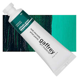 Gaffrey Art Material Standard Body Acrylic Paint - Phthalo Green, 59 ml tube and swatch