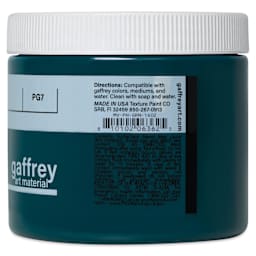 Gaffrey Art Material Standard Body Acrylic Paint - Phthalo Green, 473 ml jar side view