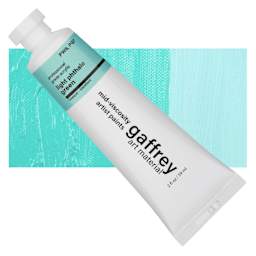 Gaffrey Art Material Standard Body Acrylic Paint - Light Phthalo Green, 59 ml tube and swatch