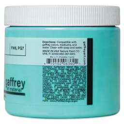 Gaffrey Art Material Standard Body Acrylic Paint - Light Phthalo Green, 473 ml jar side