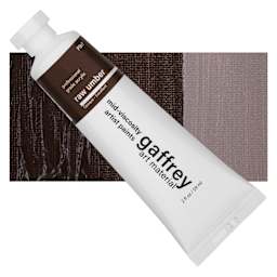 Gaffrey Art Material Standard Body Acrylic Paint - Raw Umber, 59 ml tube and swatch