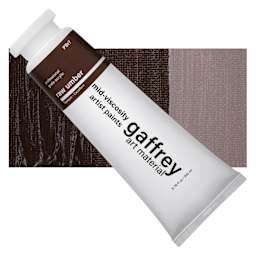 Gaffrey Art Material Standard Body Acrylic Paint - Raw Umber, 200 ml tube and swatch