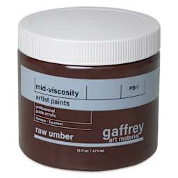 Gaffrey Art Material Standard Body Acrylic Paint - Raw Umber, 473 ml jar