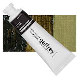Gaffrey Art Material Standard Body Acrylic Paint - Vandyke Brown, 59 ml tube and swatch