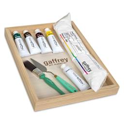 Gaffrey Heavy Body Texture Acrylic Paints - Set of 10, Van Gogh Sunflowers set contents