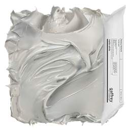 Gaffrey Heavy Body Texture Acrylic Paint - Matte White, 32 oz pouch and swatch