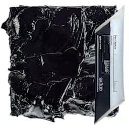 Gaffrey Heavy Body Texture Acrylic Paint - Carbon Black, 16 oz pouch and swatch