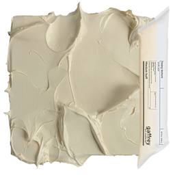 Gaffrey Heavy Body Texture Acrylic Paint - Titanium Buff, 32 oz pouch and swatch