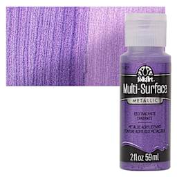 FolkArt Multi-Surface Metallic Acrylic Paint - Tanzanite - bottle and swatch